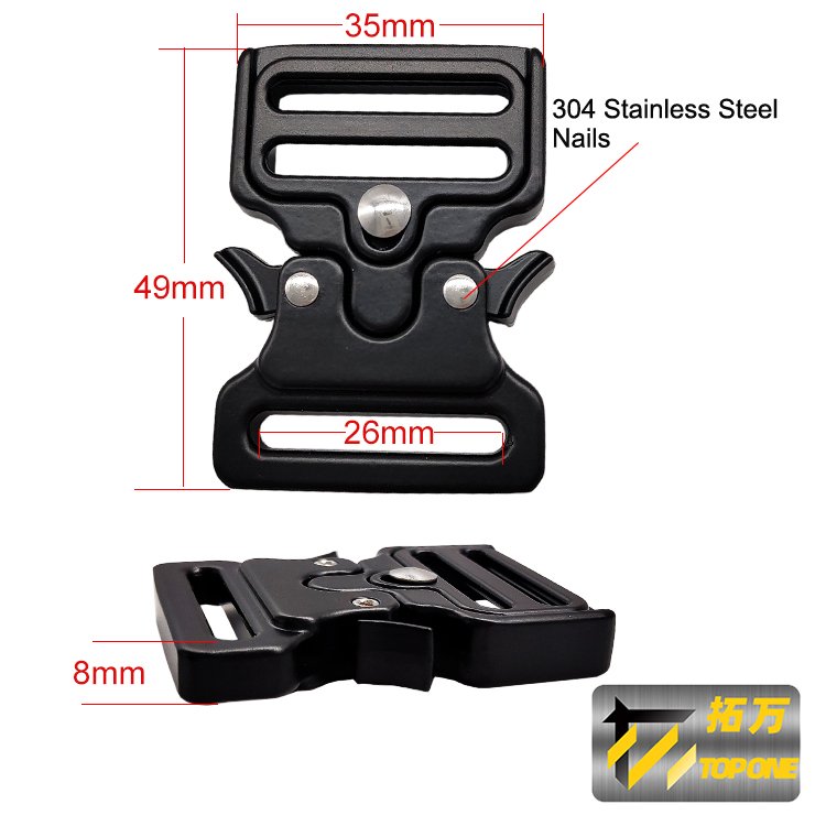 25MM Aluminum Lightweight Tactical Belt Buckle for Garment