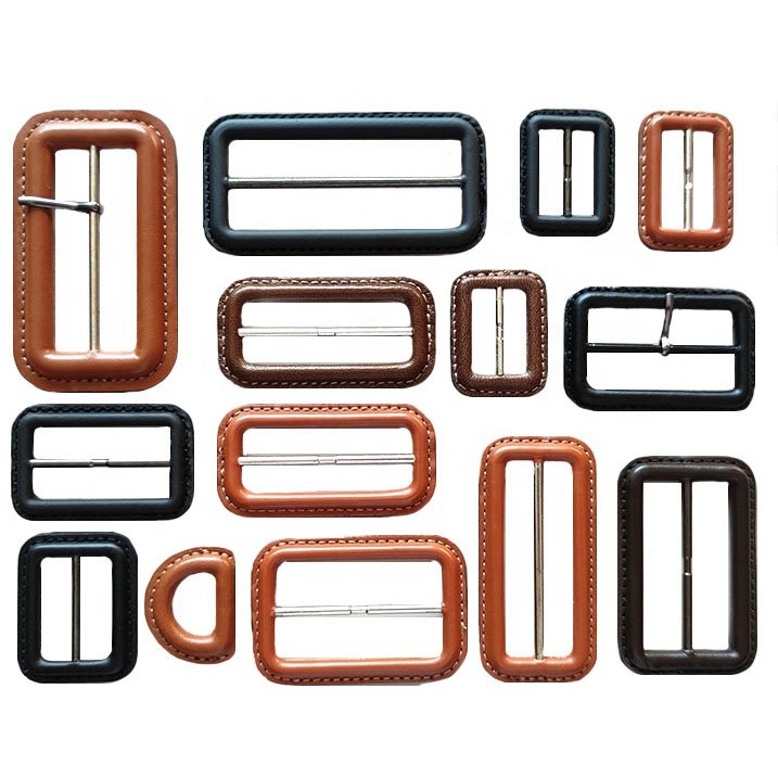 Real Leather covered buckle for belt