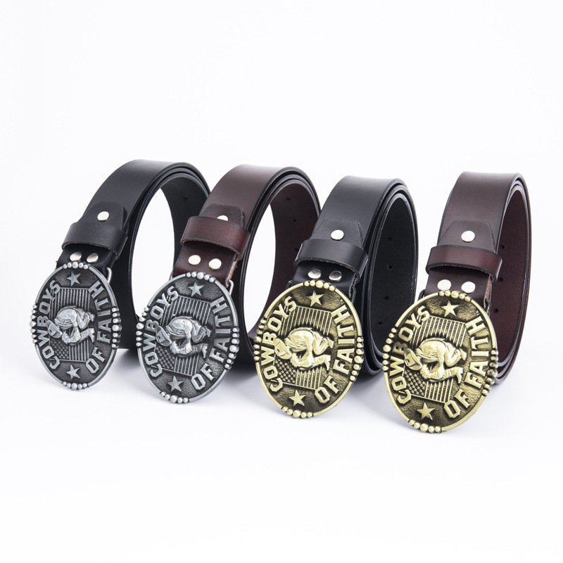 Trendy Play Boy Can Customize The National Flag Pattern Oval Shape Fashion All-Match Automatic Belt Buckle