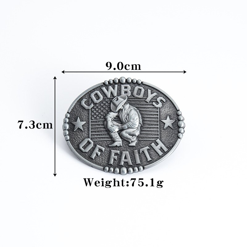 Trendy Play Boy Can Customize The National Flag Pattern Oval Shape Fashion All-Match Automatic Belt Buckle