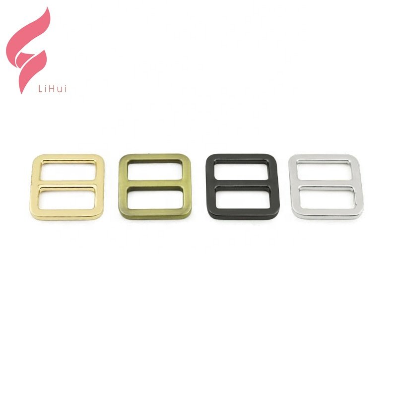 LiHui hardware popular metal bag adjustable buckle zinc alloy tri-glide buttons strap tri glide buckles for handbags