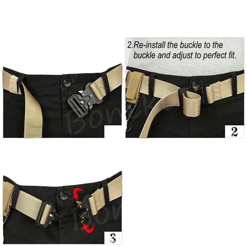 Hot Sale Men's Tactical Duty Waist Belt Nylon Fabric with Quick Release Alloy Buckle