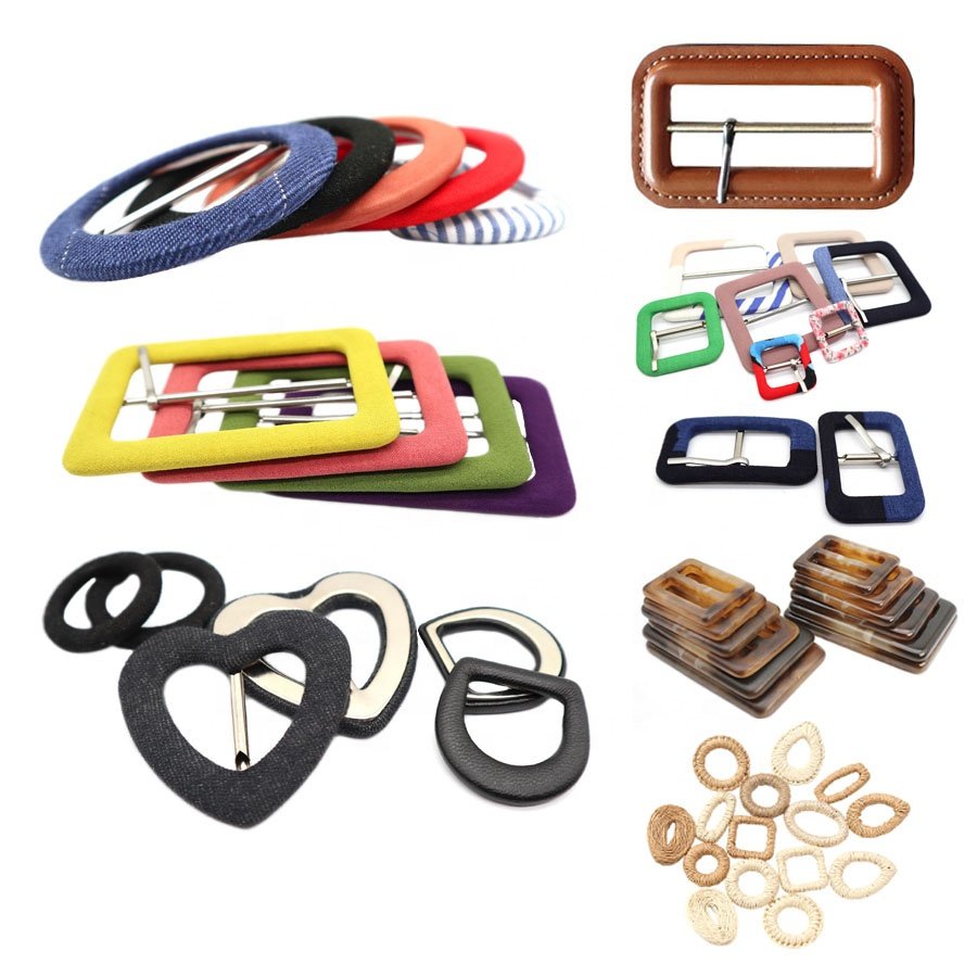 New Design Ring Covered Buckle Aluminum Blank Buckle Metal Wire Shank Buttons Factory