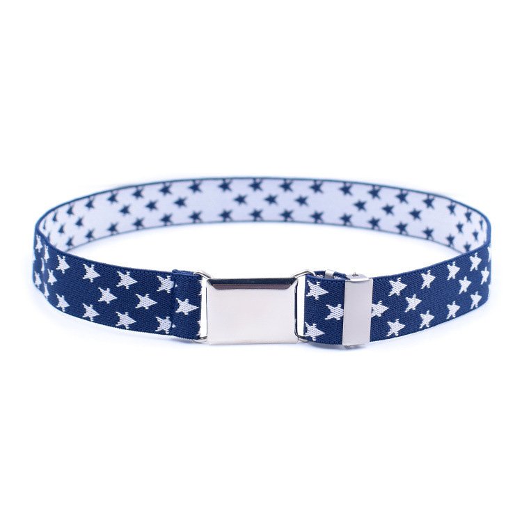 Multi-color Casual Children's Elastic Belt for Boys Girls Dress Jeans adjustable buckle elastic kids belt