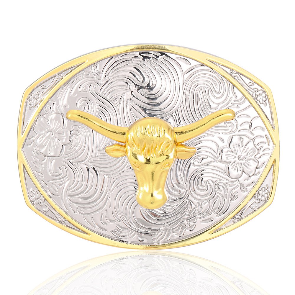 2024 fashion style Western cowboy Classic horse retro pattern woven cross manufacturers Custom LOGO belt buckle for men