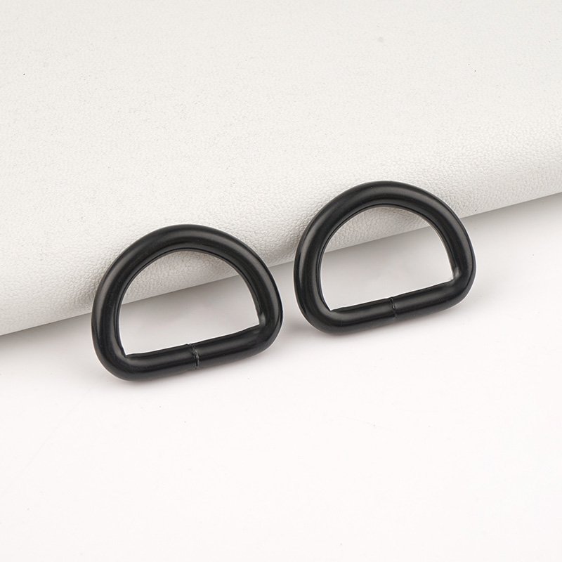 19mm D Buckle Ring Semi-Circular D Matte Black D-Ring for Bag Hand DIY Accessories