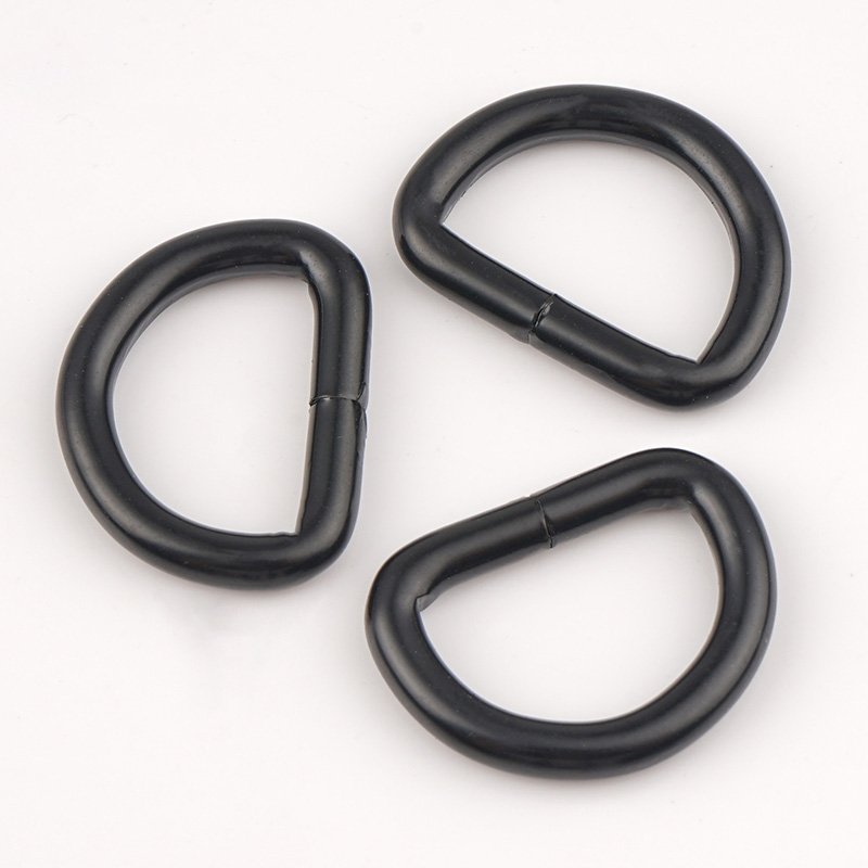 19mm D Buckle Ring Semi-Circular D Matte Black D-Ring for Bag Hand DIY Accessories