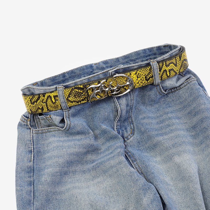 3D snakeskin Belt Imitation Nylon Printed Heat Transfer Webbed/Lanyard/Shoe Material PU Belts