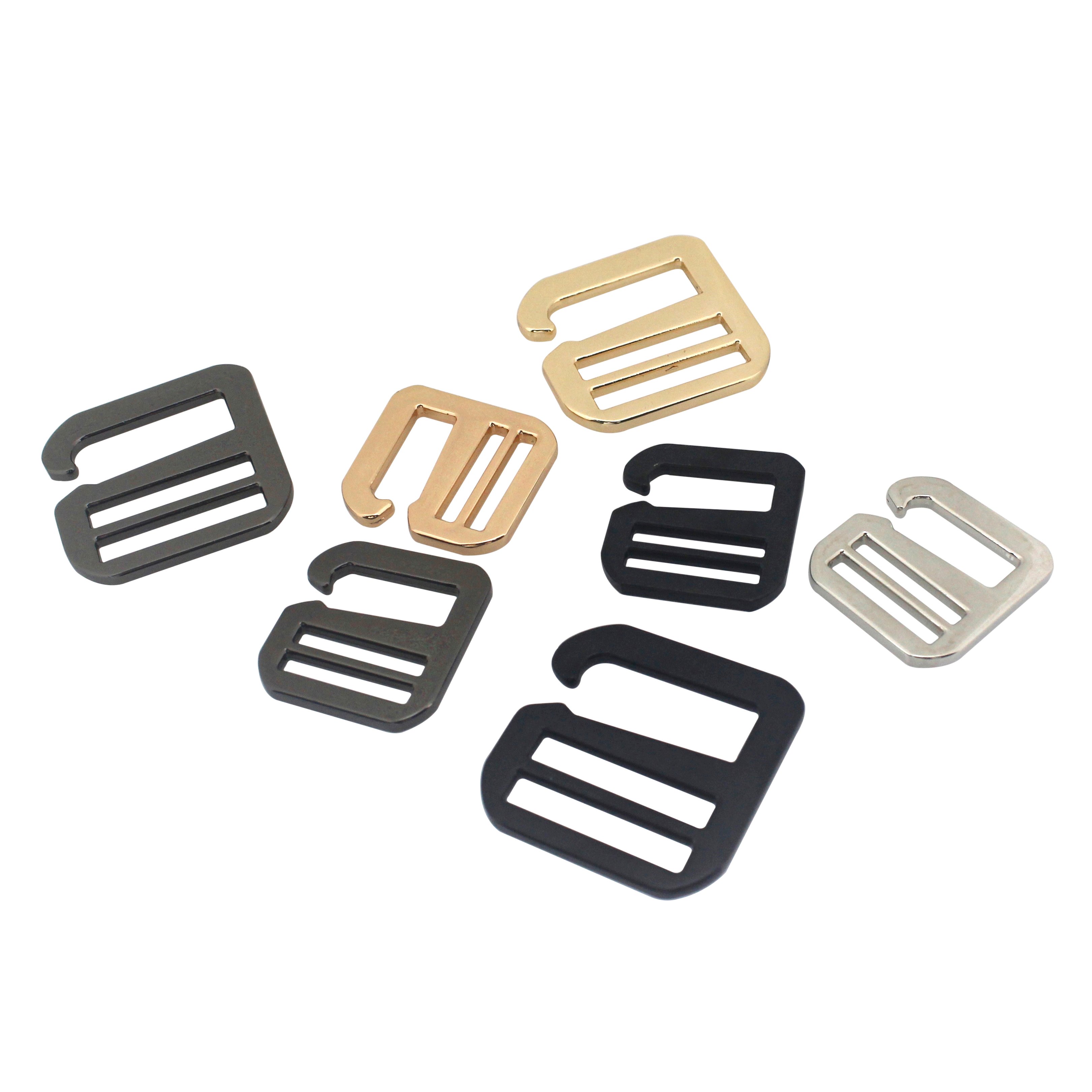 20/26/32mm Alloy Ladder Shape Tri-glide G Buckle for Bag Belt Adjustable Slider Buckle G Hook Buckle for Backpack Webbing Strap