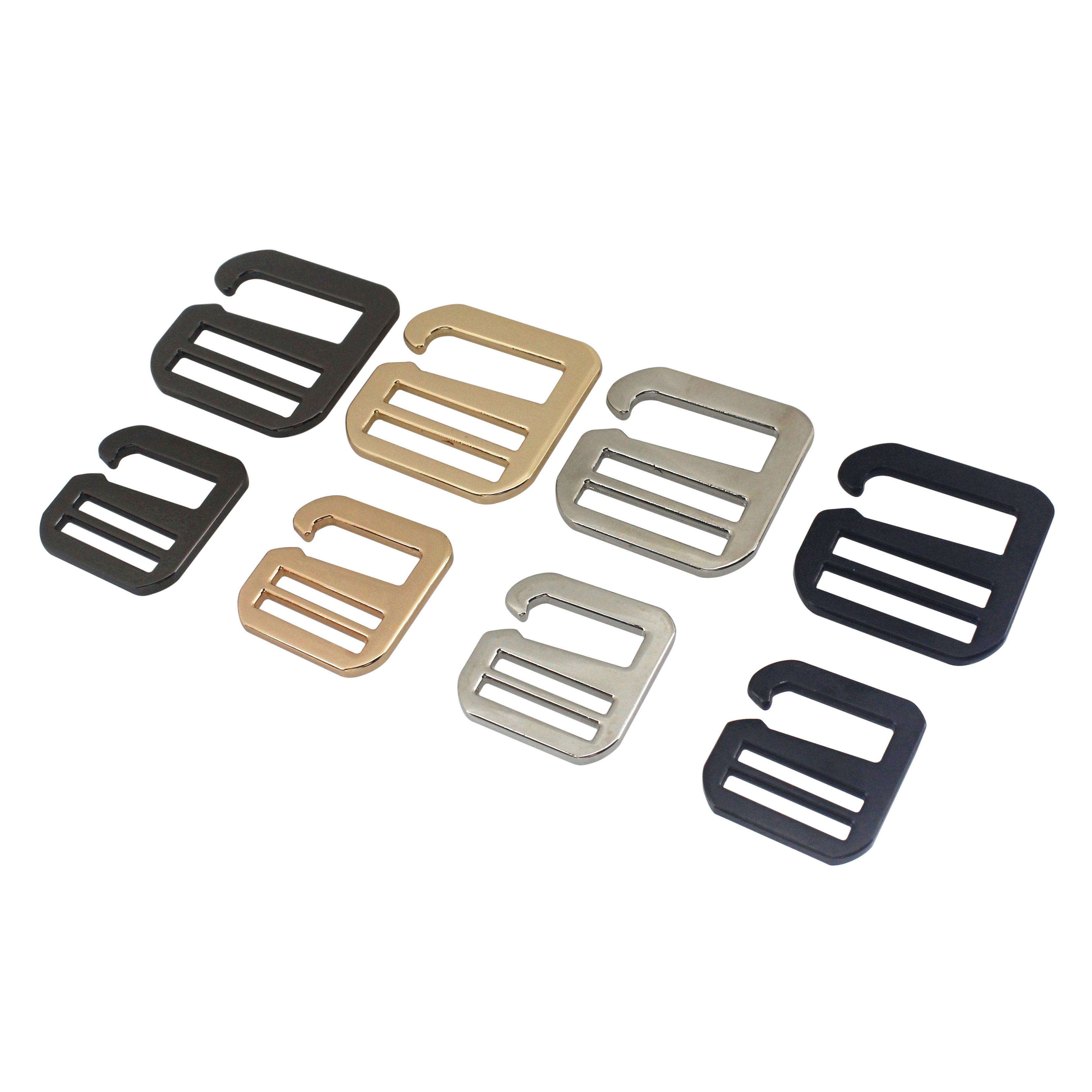 20/26/32mm Alloy Ladder Shape Tri-glide G Buckle for Bag Belt Adjustable Slider Buckle G Hook Buckle for Backpack Webbing Strap