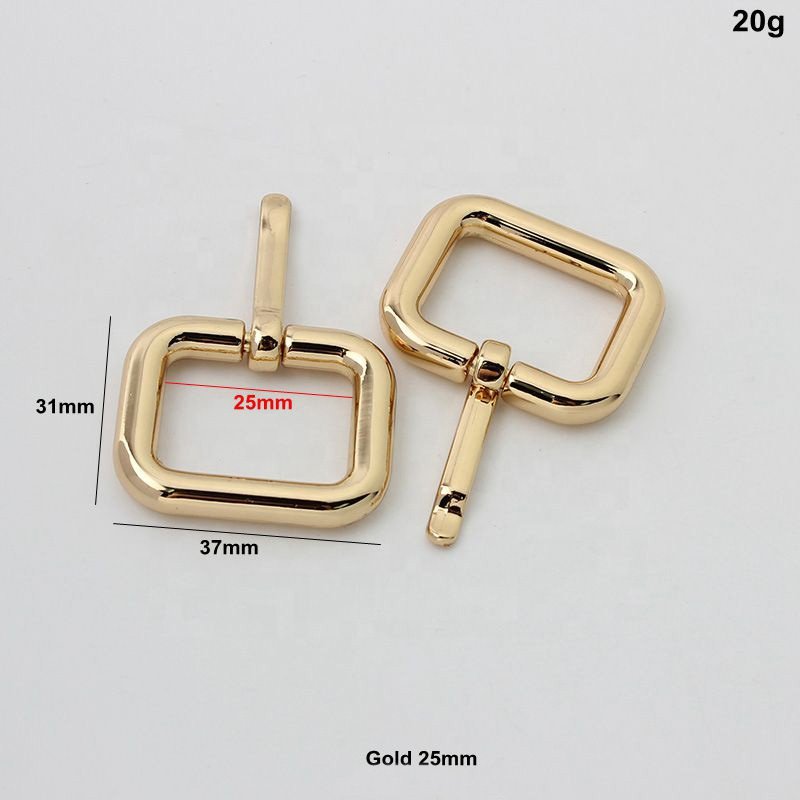 Nolvo15mm 18mm 25mm 32mm 38mm metal Round Rectangular Factory Promotion metal pin buckle for handbags Accessories