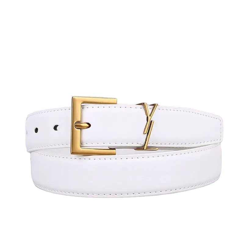 Women's leather needle buckle retro vintage belt large brand cowhide belt designer versatile casual ladies belt