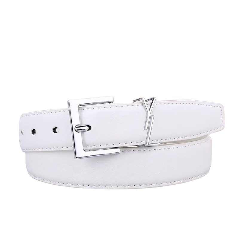 Women's leather needle buckle retro vintage belt large brand cowhide belt designer versatile casual ladies belt