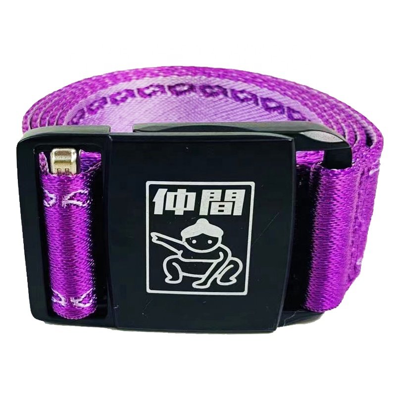 Small MOQ Custom Logo Nylon Jacquard Webbing Belt Men Outdoor Tactical Belt Fabric Durable Polyester Belt With Metal Buckle