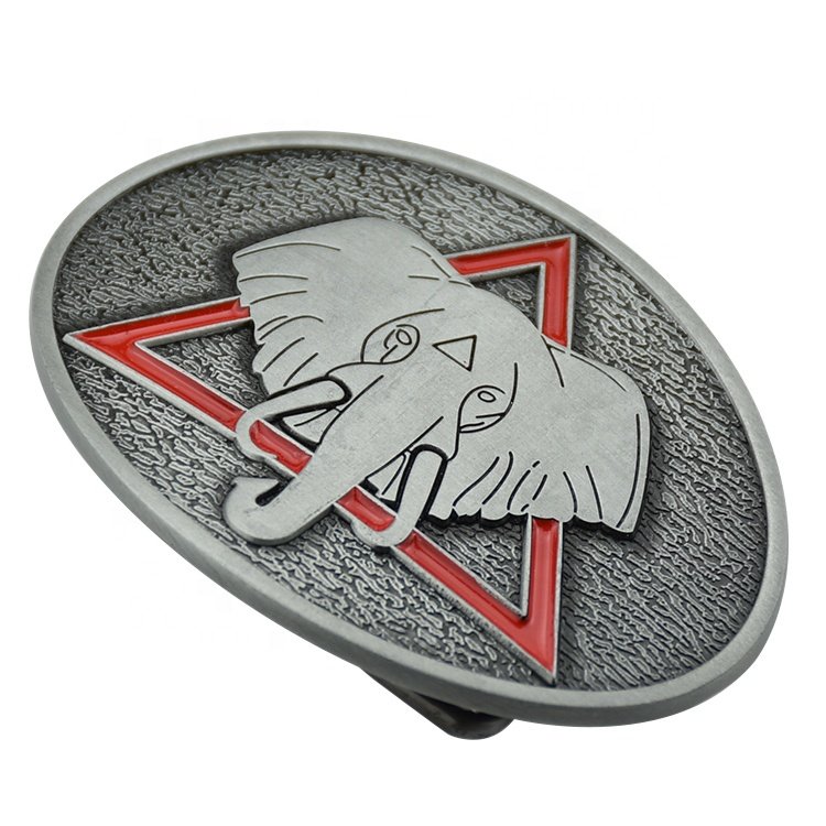 Custom design metal zinc alloy die casting skull horse 3d car belt buckle