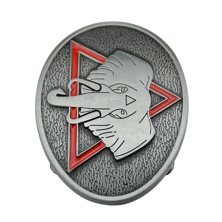 Custom design metal zinc alloy die casting skull horse 3d car belt buckle