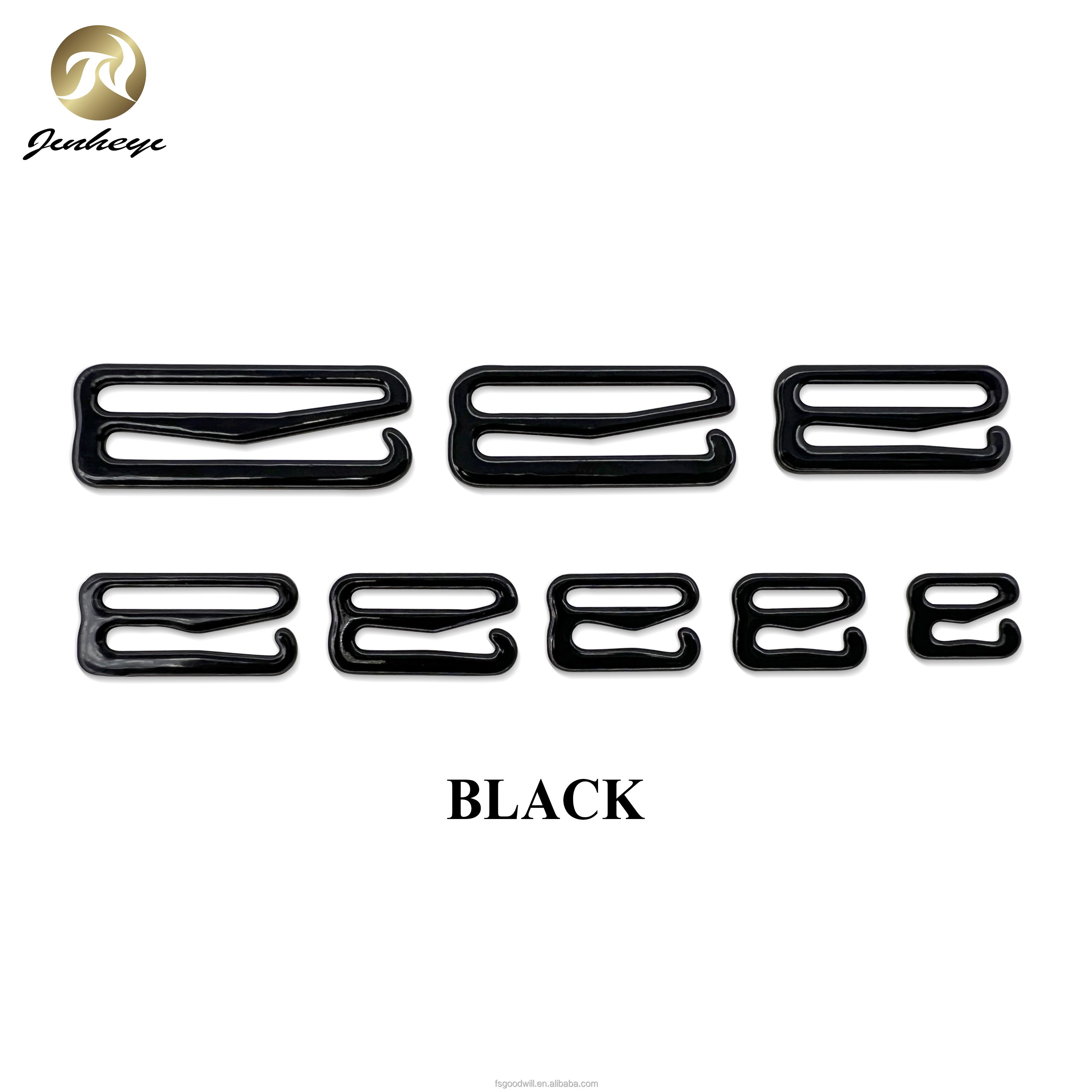 8/10/12/15/18/20/25/30 /32/38/45MM 9 Shape Black G hook Buckle For Bra Underwear Bikini