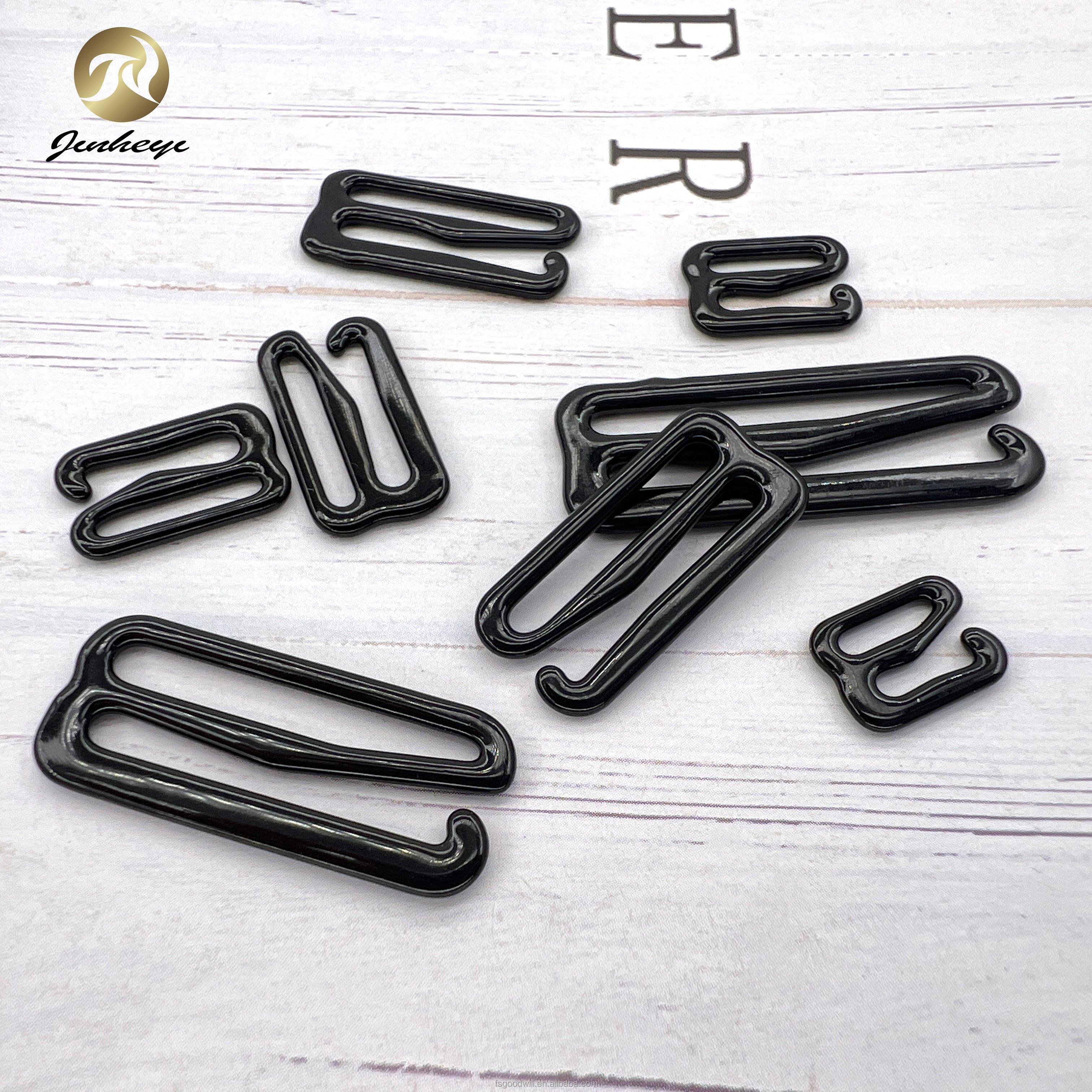 8/10/12/15/18/20/25/30 /32/38/45MM 9 Shape Black G hook Buckle For Bra Underwear Bikini