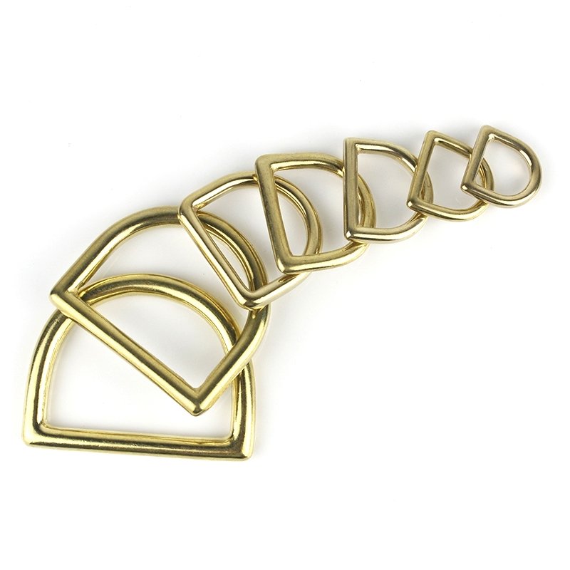 Solid Brass Cast D Ring for Leather Craft Bag Luggage Strap Webbing Saddle Pet Dog Collar Harness Buckle Hardware Accessories