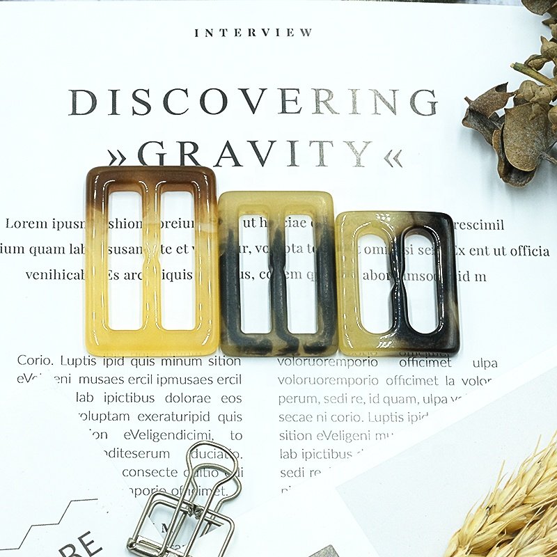 High quality plastic buckles resin simple women and men coats belt buckle rectangle waist buckles for clothing