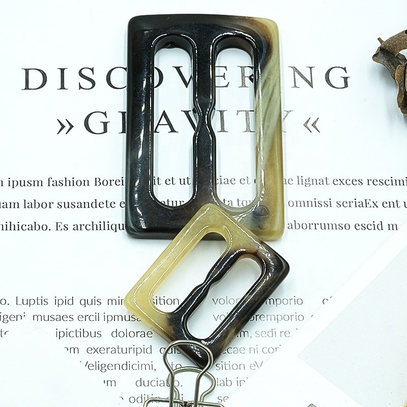 High quality plastic buckles resin simple women and men coats belt buckle rectangle waist buckles for clothing