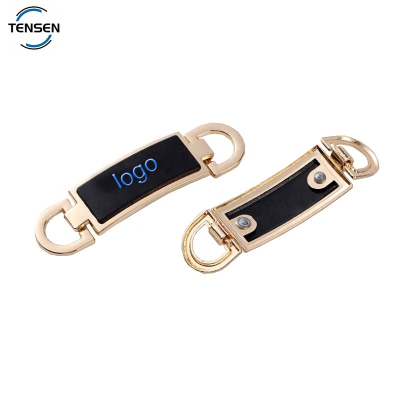 Custom engraved logo shoelace buckle chain charms women accessory gold name brand lock sneaker tags