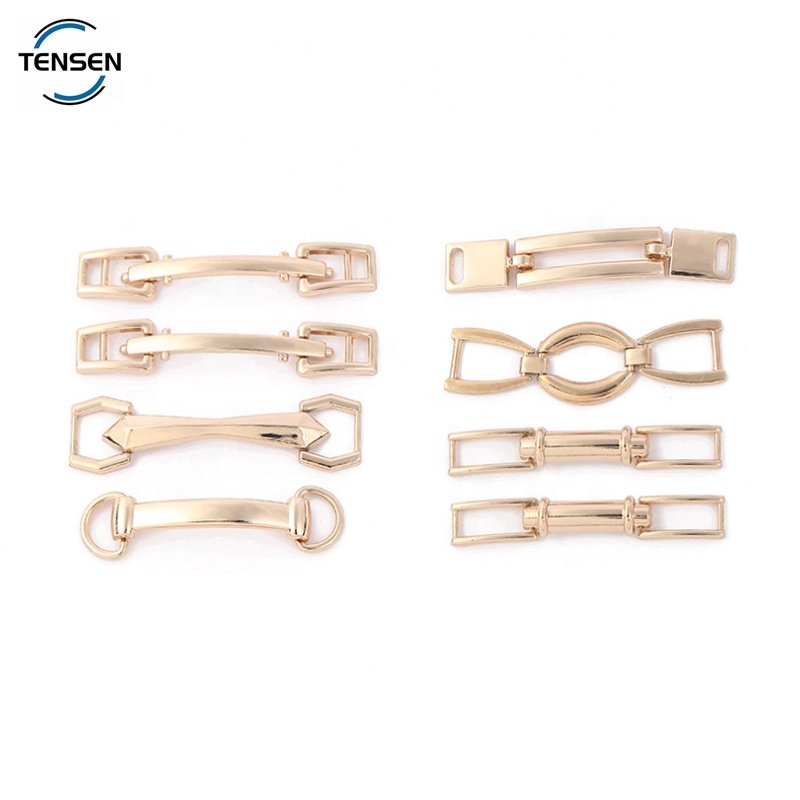 Custom engraved logo shoelace buckle chain charms women accessory gold name brand lock sneaker tags