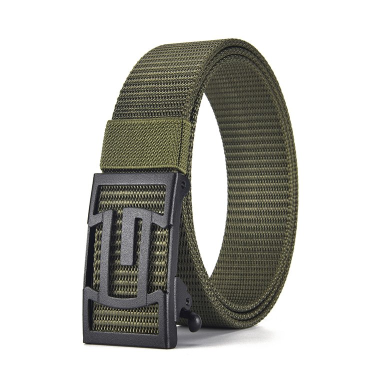 3.8cm Custom Men Fabric belt High Quality Strap Automatic Buckle Nylon Belt Male Waist Belt Men
