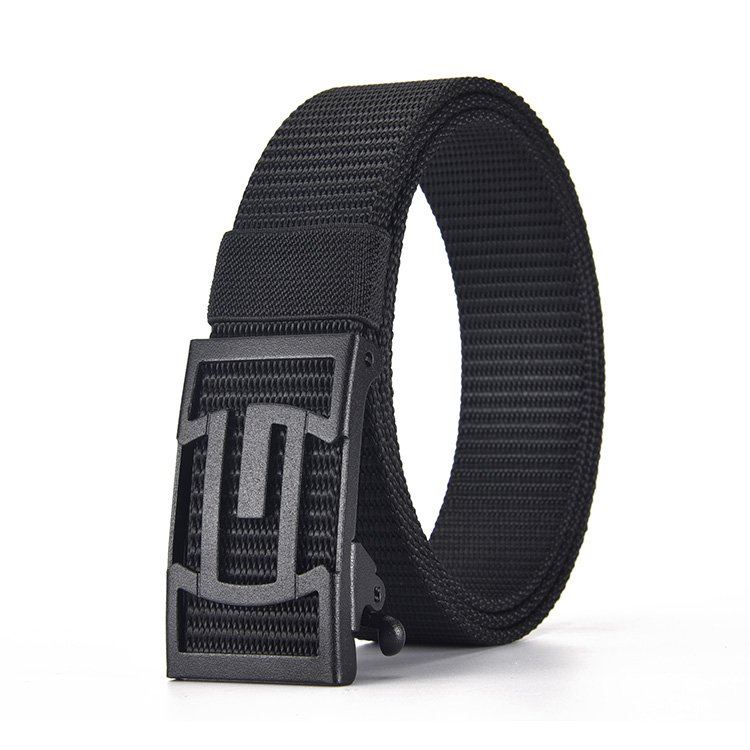 3.8cm Custom Men Fabric belt High Quality Strap Automatic Buckle Nylon Belt Male Waist Belt Men