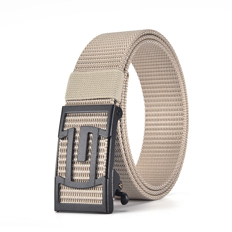 3.8cm Custom Men Fabric belt High Quality Strap Automatic Buckle Nylon Belt Male Waist Belt Men