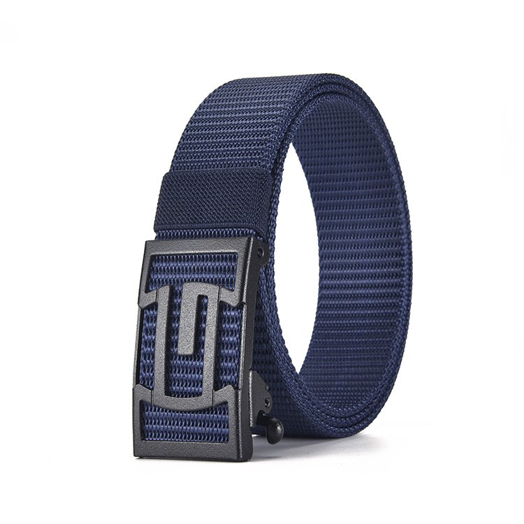 3.8cm Custom Men Fabric belt High Quality Strap Automatic Buckle Nylon Belt Male Waist Belt Men