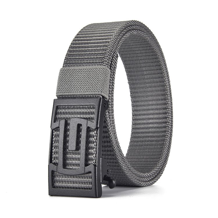 3.8cm Custom Men Fabric belt High Quality Strap Automatic Buckle Nylon Belt Male Waist Belt Men