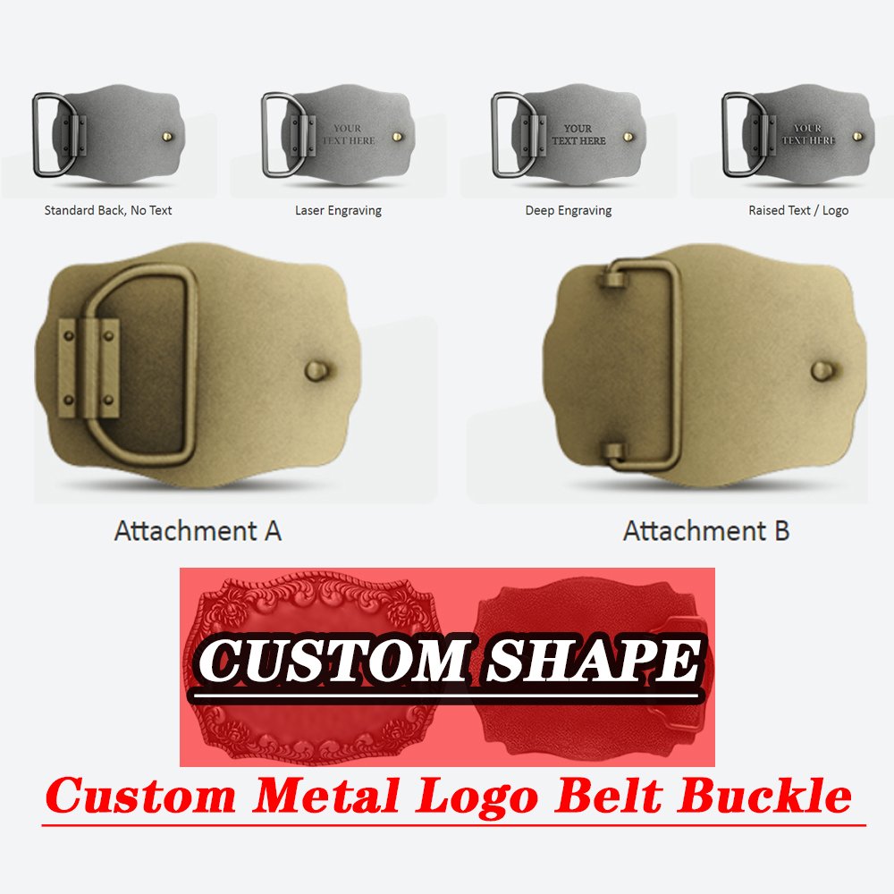 Belt Buckle Custom Manufacturer 3D Gold Brass Emboss Luxury Cowboy Men Western Logo Metal Custom Belt Buckle For Men