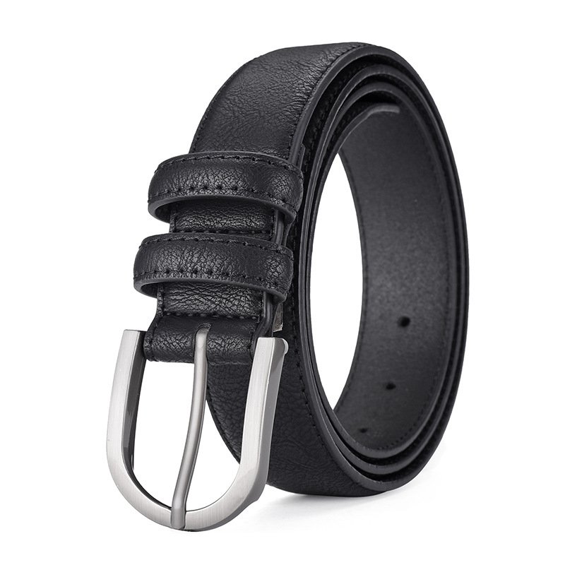 Wholesale Customized Logo Men's PU Retro Casual Belt Adjustable Alloy Buckle Microfiber Mix Pu Leather Belts