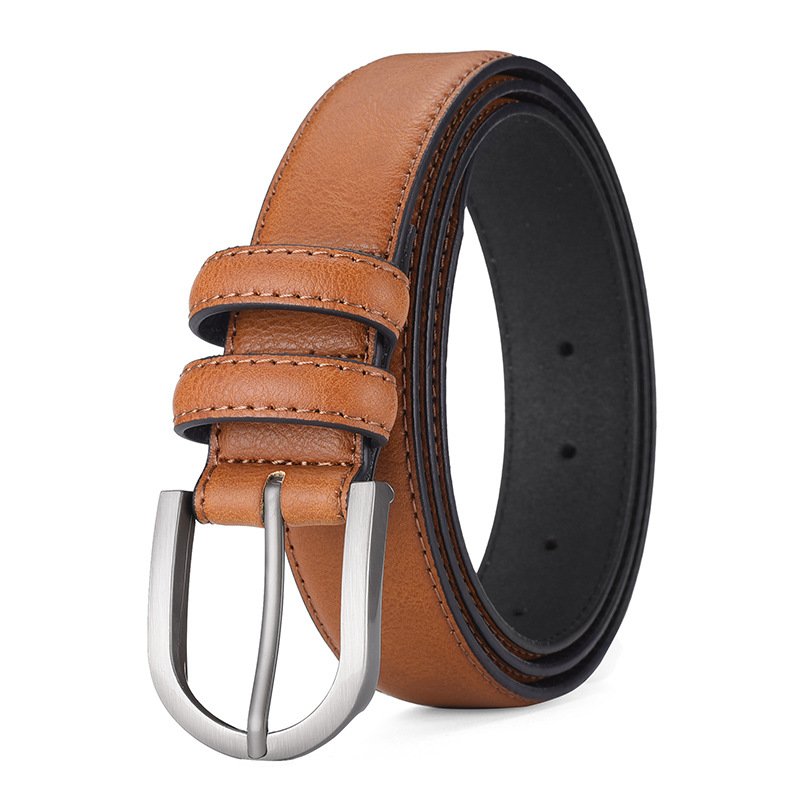 Wholesale Customized Logo Men's PU Retro Casual Belt Adjustable Alloy Buckle Microfiber Mix Pu Leather Belts