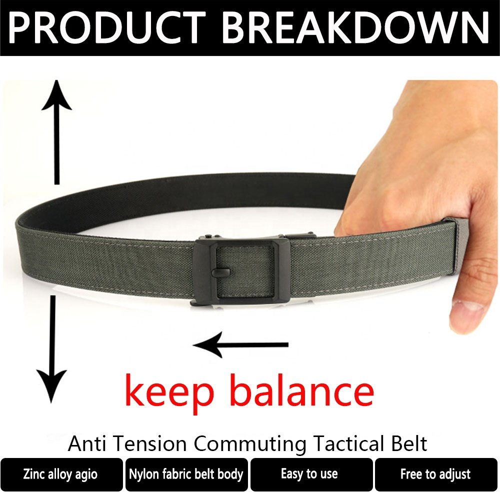 TUSHI Sturdy Ratchet Hunting Nylon Duty Belt Heavy Duty Concealed Carry Belts Metal Buckle fabric Belt Wholesale factory