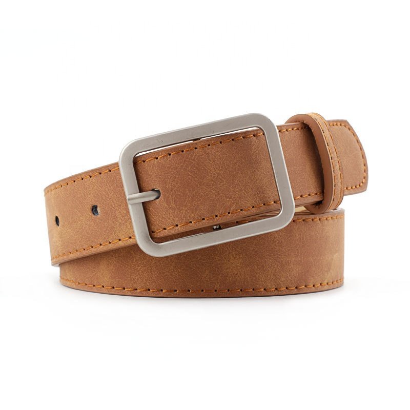 Wholesale Custom Women Fashion Pin Buckle Waist Belts Female Retro PU Leather Ladies Dress Belts Unisex Jeans Pants Belts