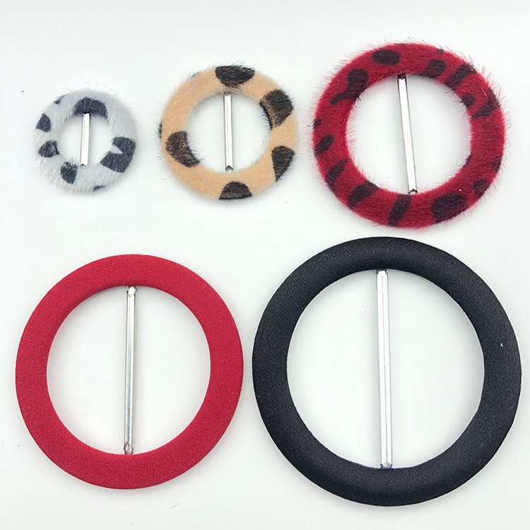Round rectangular custom leather metal with a pin waterproof belt fabric cover buckle