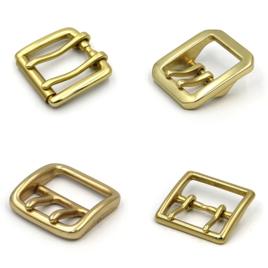 Metal Buckles Supplier Wholesale Copper Single And Double Prong 40 mm brass belt buckles Pin Belt Buckle For Men