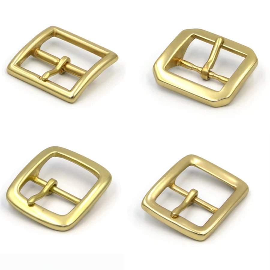 Metal Buckles Supplier Wholesale Copper Single And Double Prong 40 mm brass belt buckles Pin Belt Buckle For Men