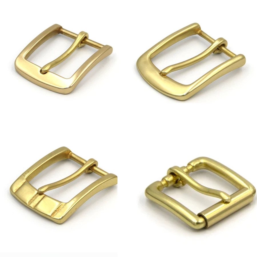 Metal Buckles Supplier Wholesale Copper Single And Double Prong 40 mm brass belt buckles Pin Belt Buckle For Men