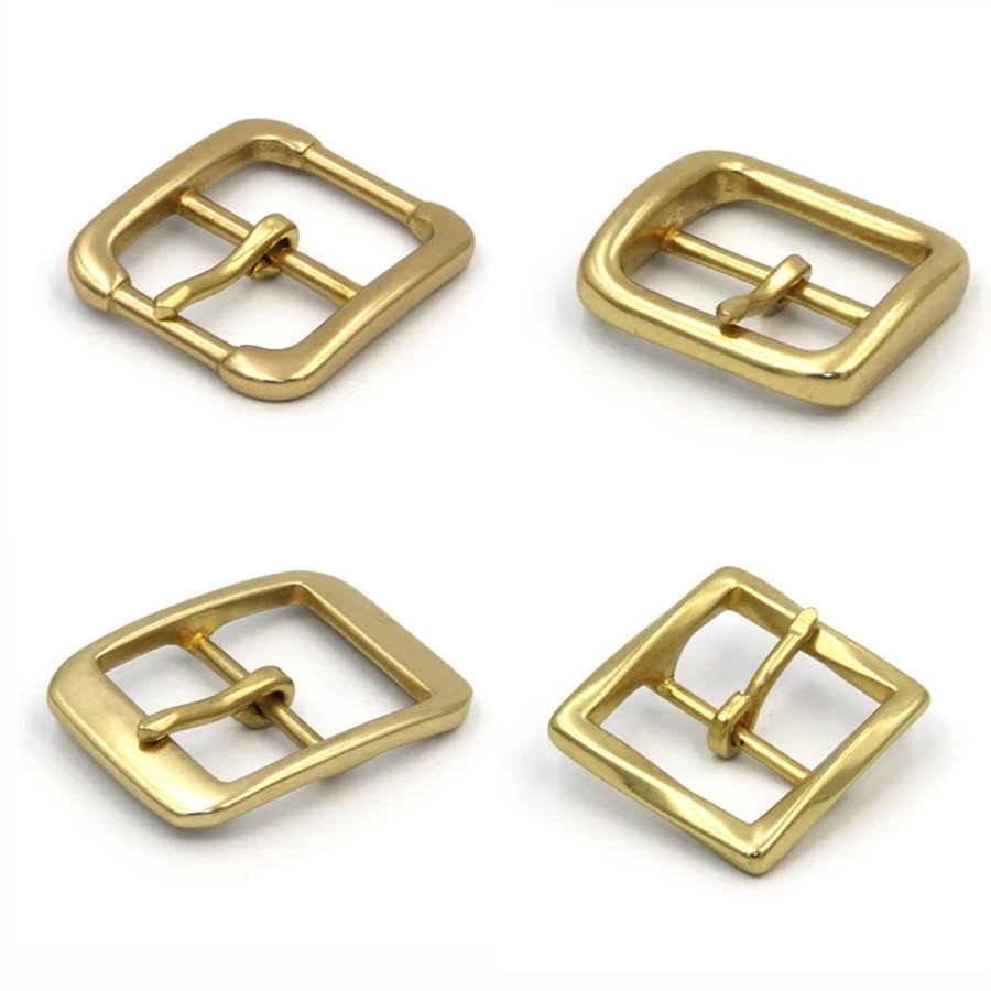 Metal Buckles Supplier Wholesale Copper Single And Double Prong 40 mm brass belt buckles Pin Belt Buckle For Men