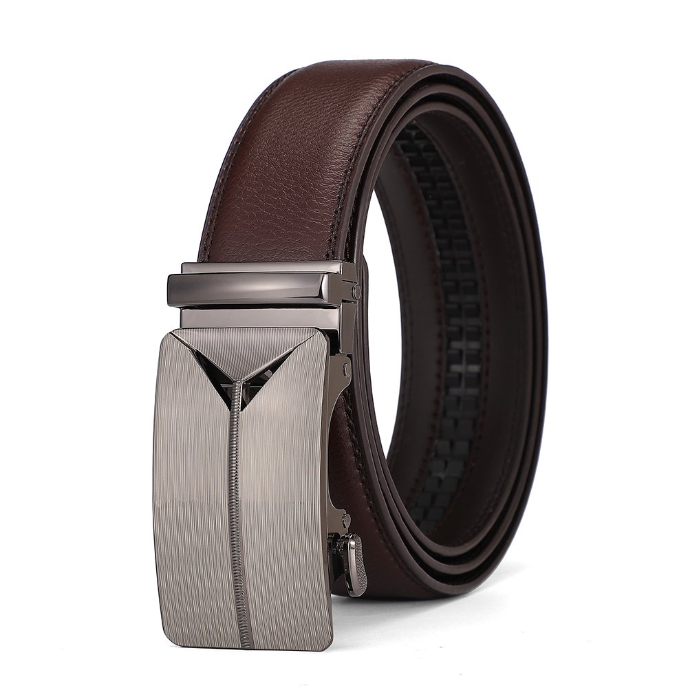 Wholesale Factory Custom Luxury Men's Business Belt High Quality Genuine Cowhide Leather Alloy Automatic Buckle Custom Logo