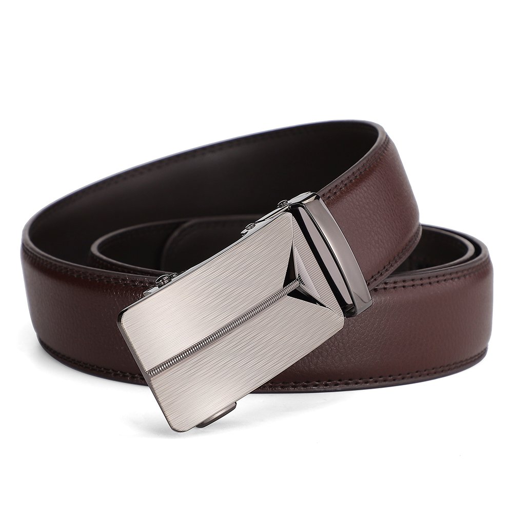 Wholesale Factory Custom Luxury Men's Business Belt High Quality Genuine Cowhide Leather Alloy Automatic Buckle Custom Logo