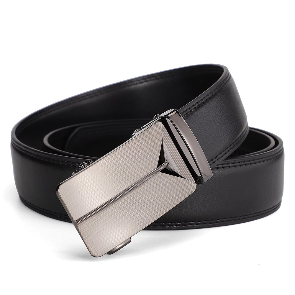 Wholesale Factory Custom Luxury Men's Business Belt High Quality Genuine Cowhide Leather Alloy Automatic Buckle Custom Logo
