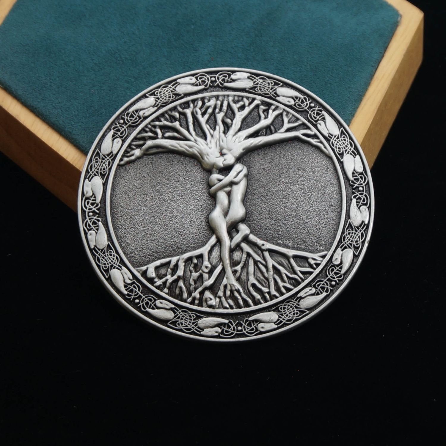 Vintage Round Tree of Life Belt Buckle Men Belt Buckle