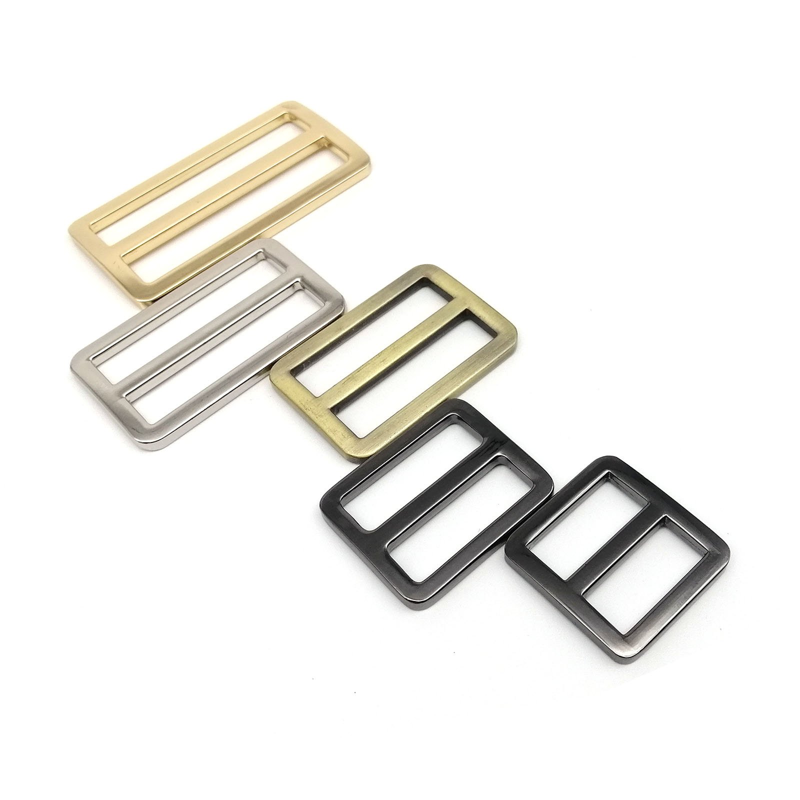REWIN 20 25 32 38 50 mm Rectangle Shape Tri-Glide Adjust Metal Buckle for Backpack Belt Bag Parts Accessories