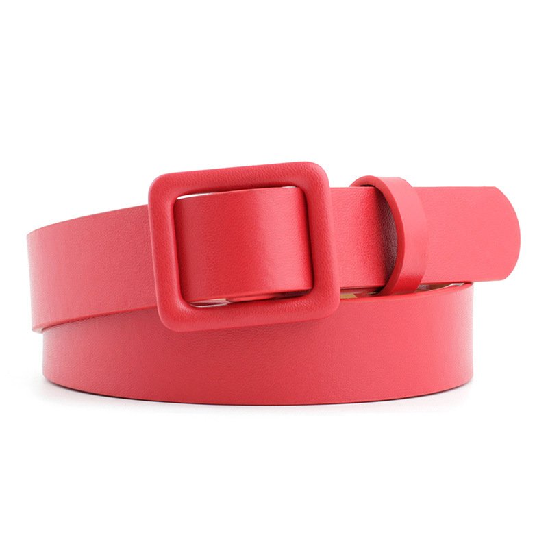 INS/TIKTOK Style Charming Women Fashion PU Leather Tri-glide Buckles Belt