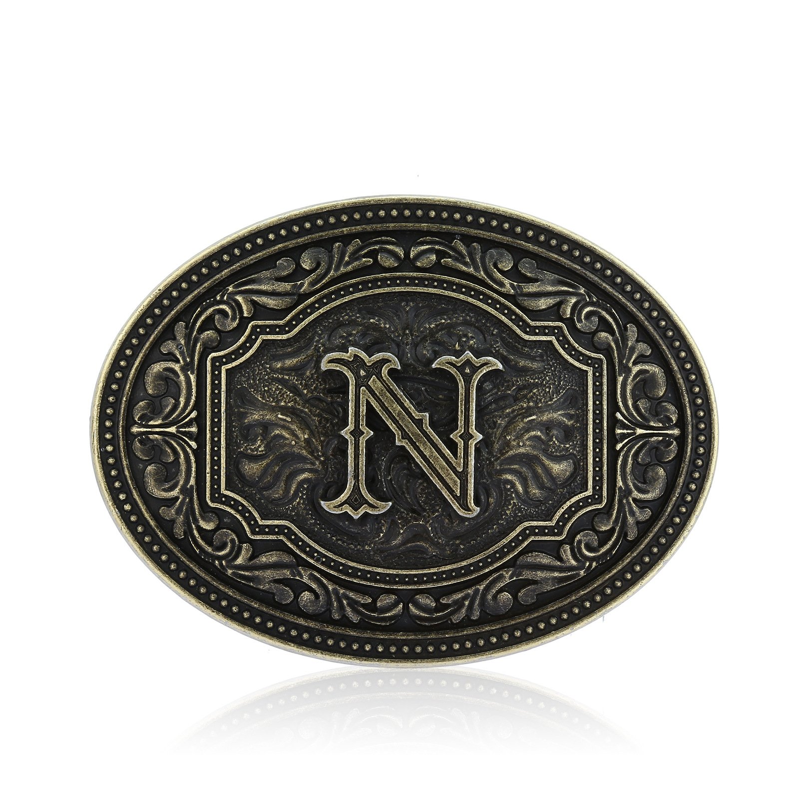2024 return to the ancients fashion design western cowboy letter versatile personality metal pattern A To Z Belt buckle