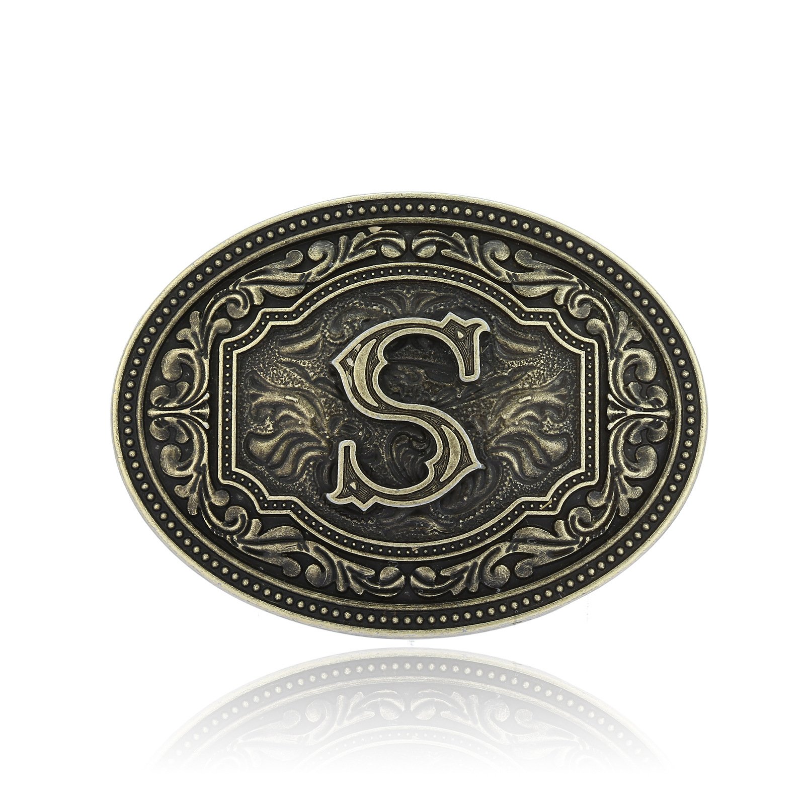 2024 return to the ancients fashion design western cowboy letter versatile personality metal pattern A To Z Belt buckle